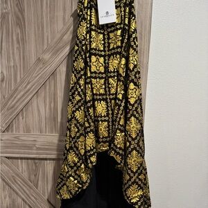 Lex Breezy-Black and Gold Dress